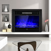 28.5-inch recessed electric fireplace with 3 flame colors and realistic logs, perfect for living room or bedroom.