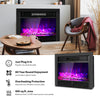28.5-inch recessed electric fireplace with three flame colors, realistic logs, and remote control for cozy indoor.