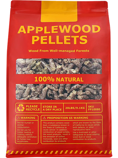 Costway 20 lbs Apple Wood Pellets for Pellet Grills 43502678 New