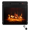 18-inch electric fireplace insert with adjustable LED flame, remote control, and temperature settings for cozy warmth.