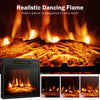 18-inch electric fireplace insert with adjustable LED flame effects, perfect for all-season warmth and elegance.
