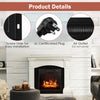 Electric fireplace insert with adjustable LED flame, remote control, and UL-certified plug for safe, cozy heating.