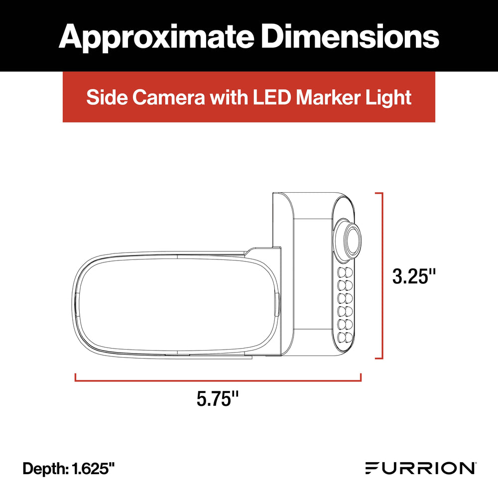 Furrion Vision S®+ RV Backup Camera System - 5" Monitor, Side Cameras, Rear Sharkfin Camera # FOS5HTAEN2021124375