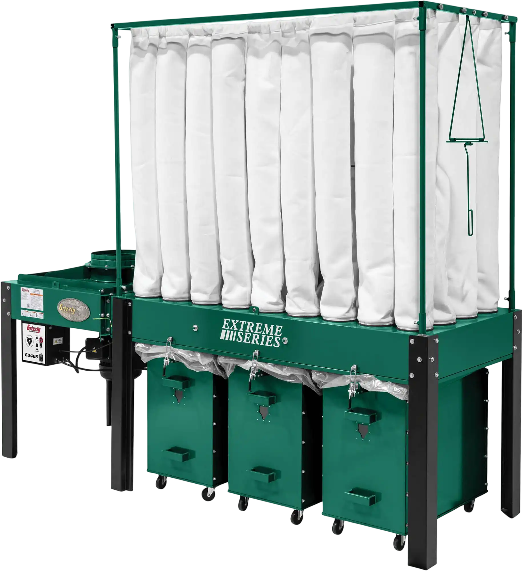 Grizzly G0406 Baghouse Dust Collector 7.5 HP 5000 CFM 231 Gal. Capacity New