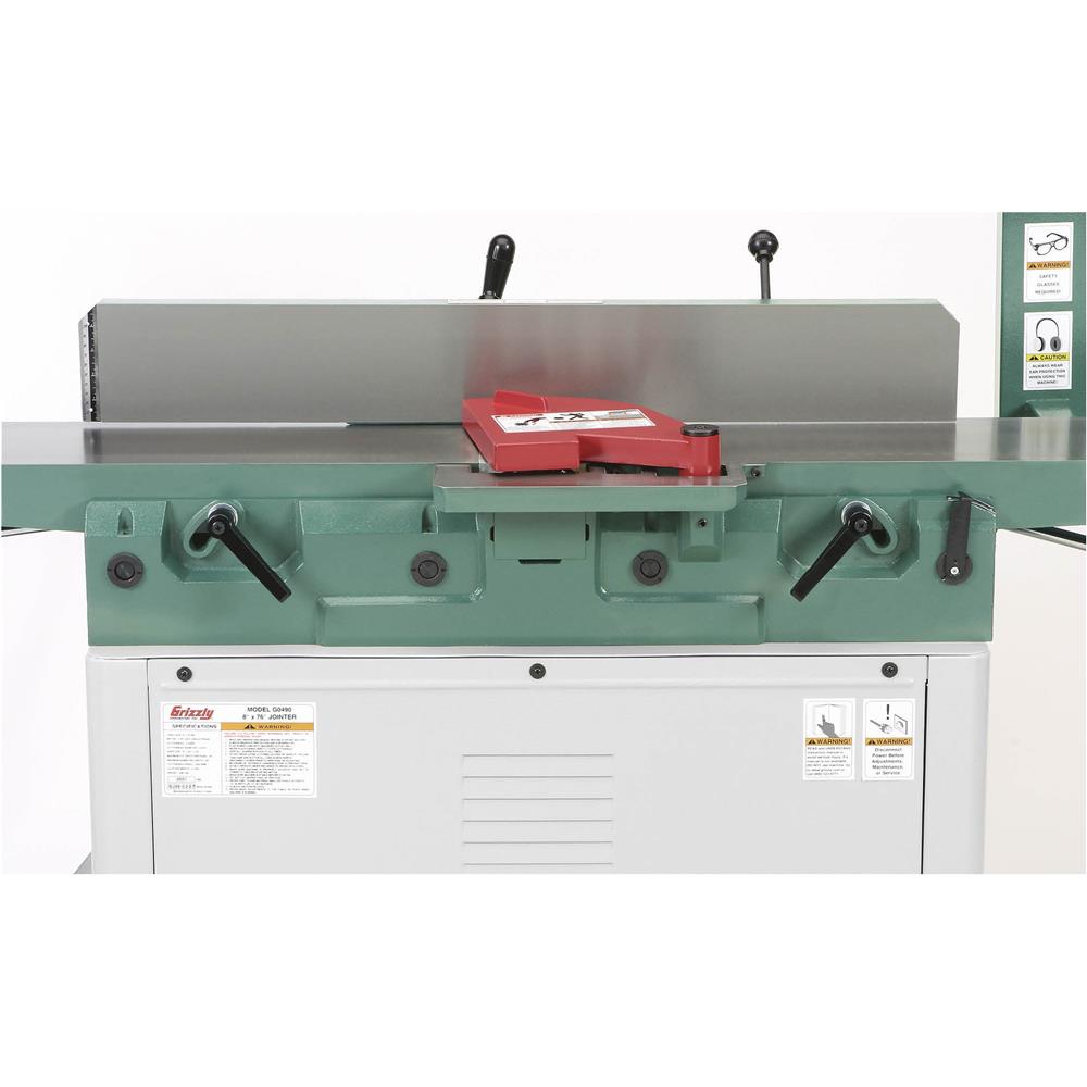 Grizzly G0490X Jointer 8" x 76" with Parallelogram Beds and Spiral Cutterhead New