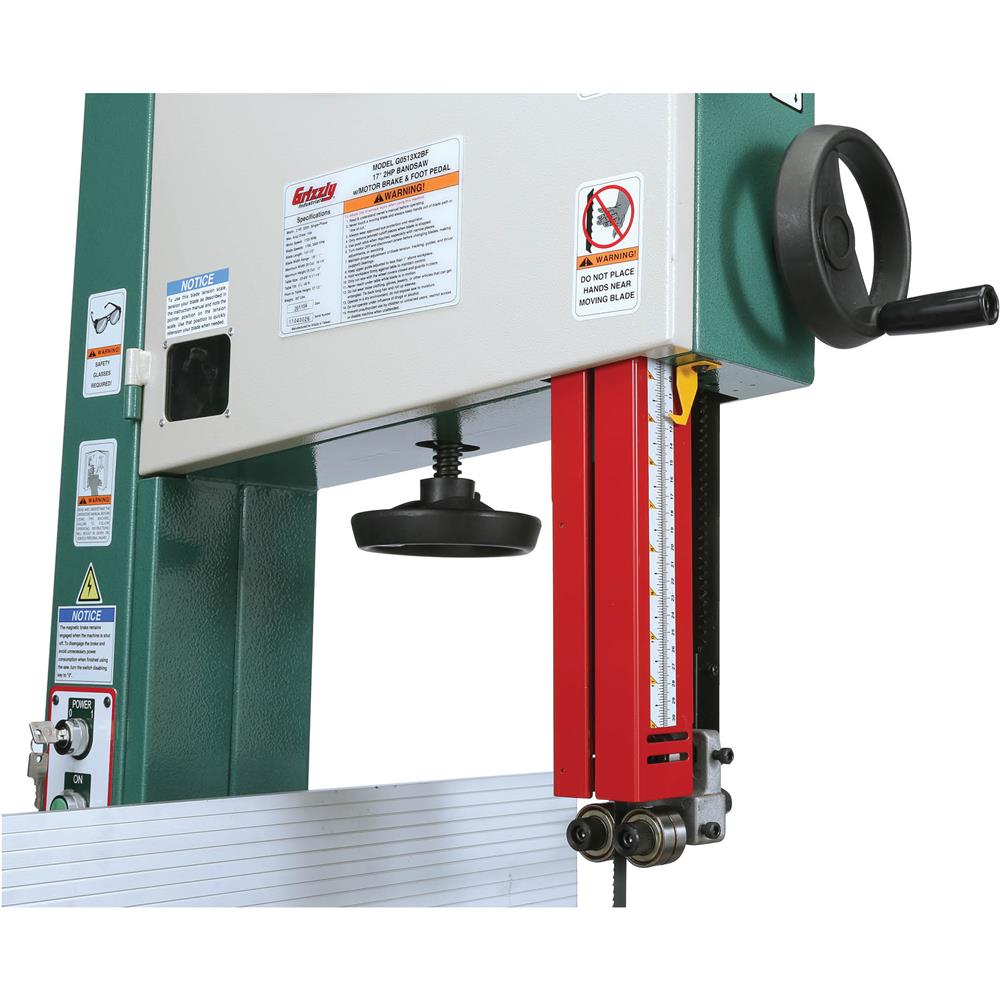 Grizzly G0513X2BF Bandsaw 17" 2 HP w/ Cast-Iron Trunnion & Foot Brake Extreme Series New