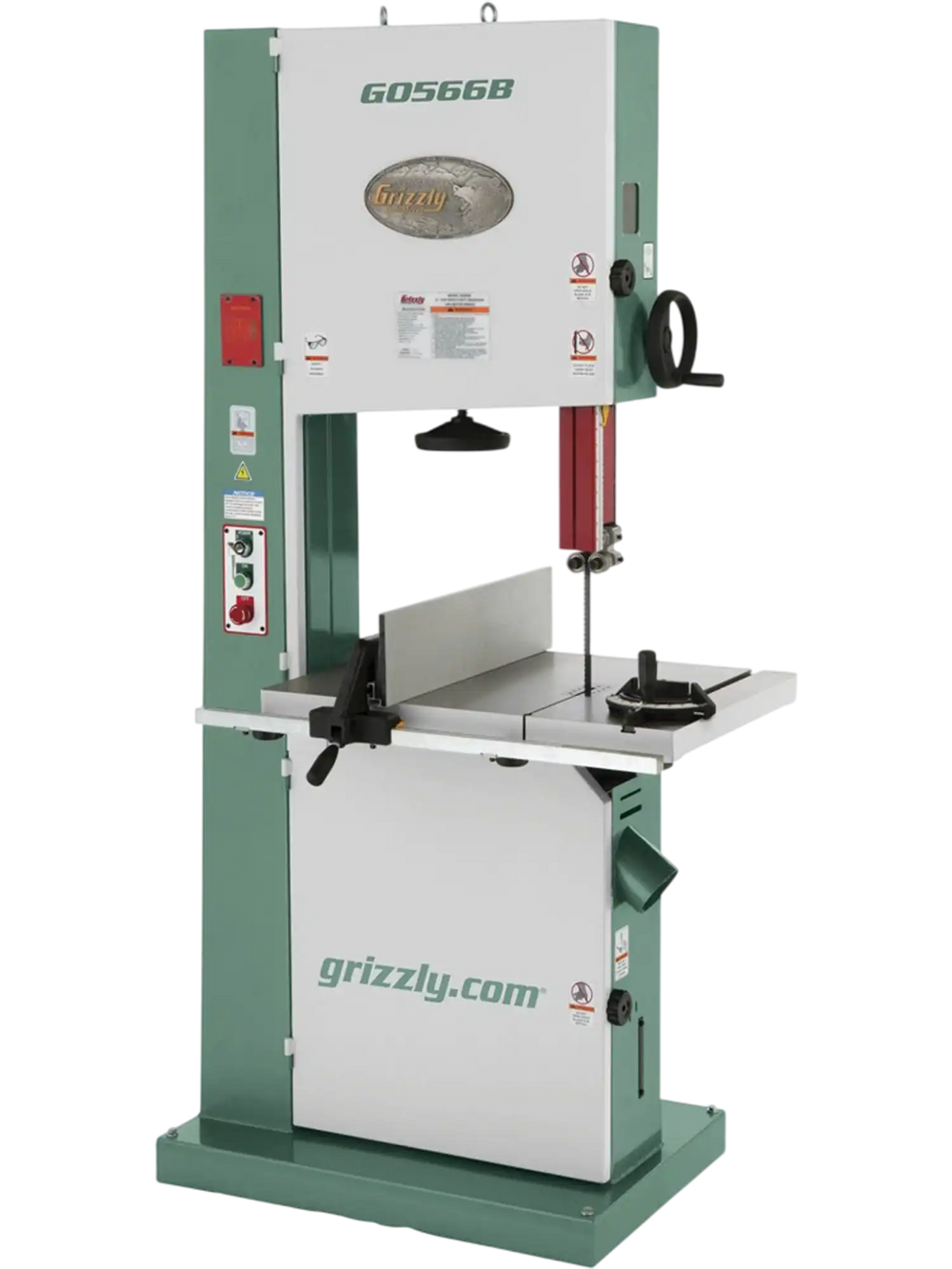 Grizzly G0566B - 21" Super Heavy-Duty 3 HP Bandsaw with Motor Brake