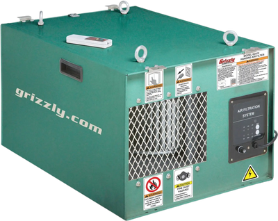 Grizzly G0572 Air Filtration Unit 3-Speed Hanging Air Filter w/ Auto Timer & Remote New