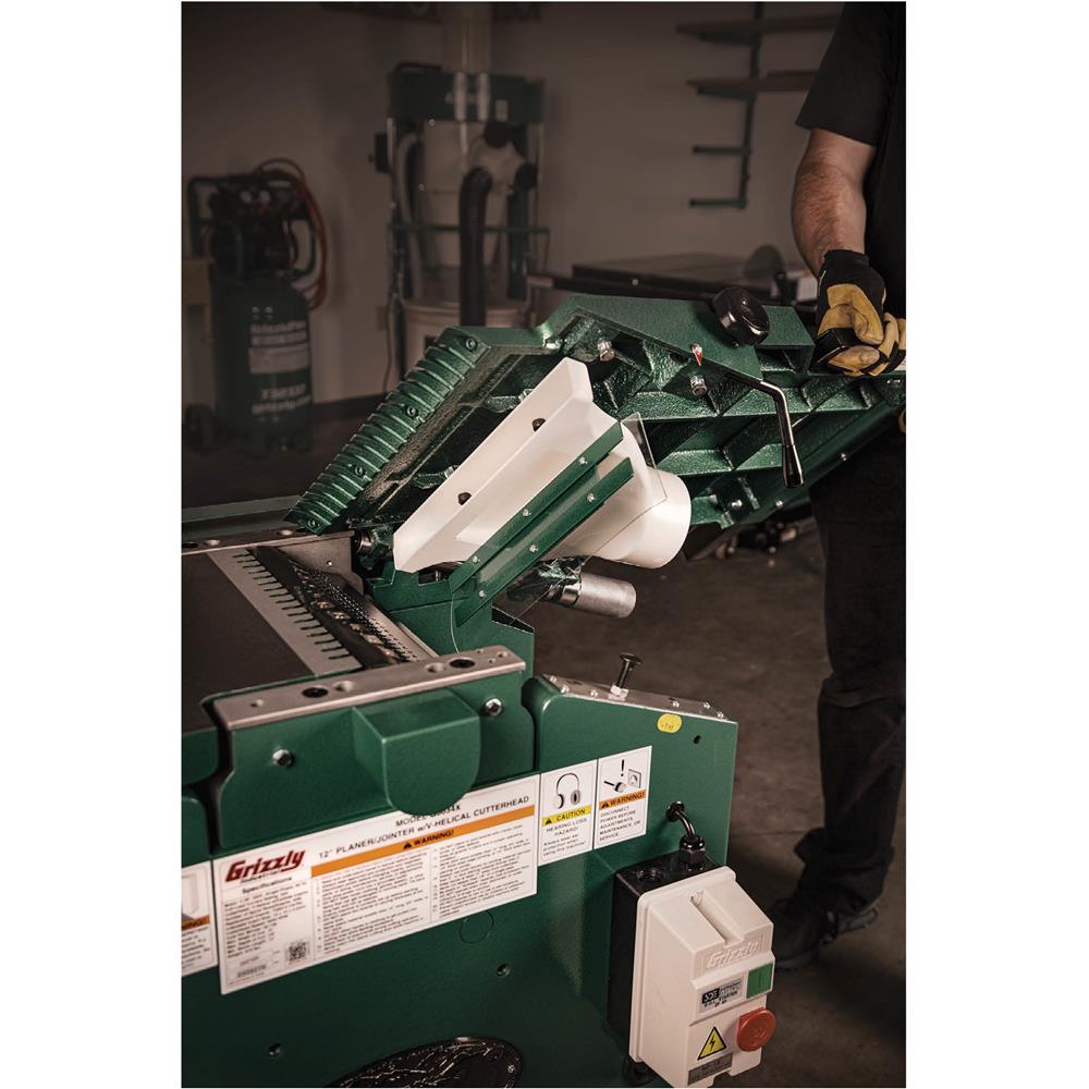 Grizzly G0634X - 12" 5 HP Planer/Jointer with V-Helical Cutterhead