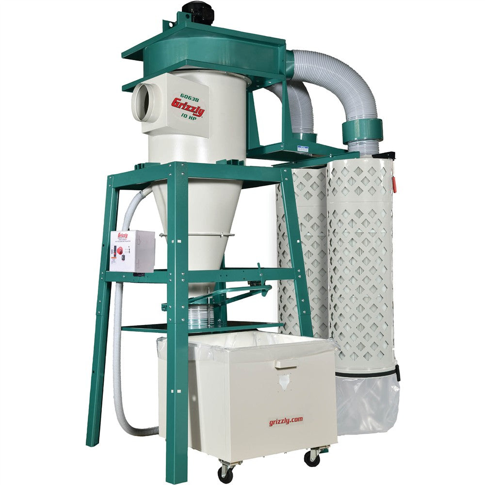 Grizzly G0638 - 10 HP 3-Phase Cyclone Dust Collector