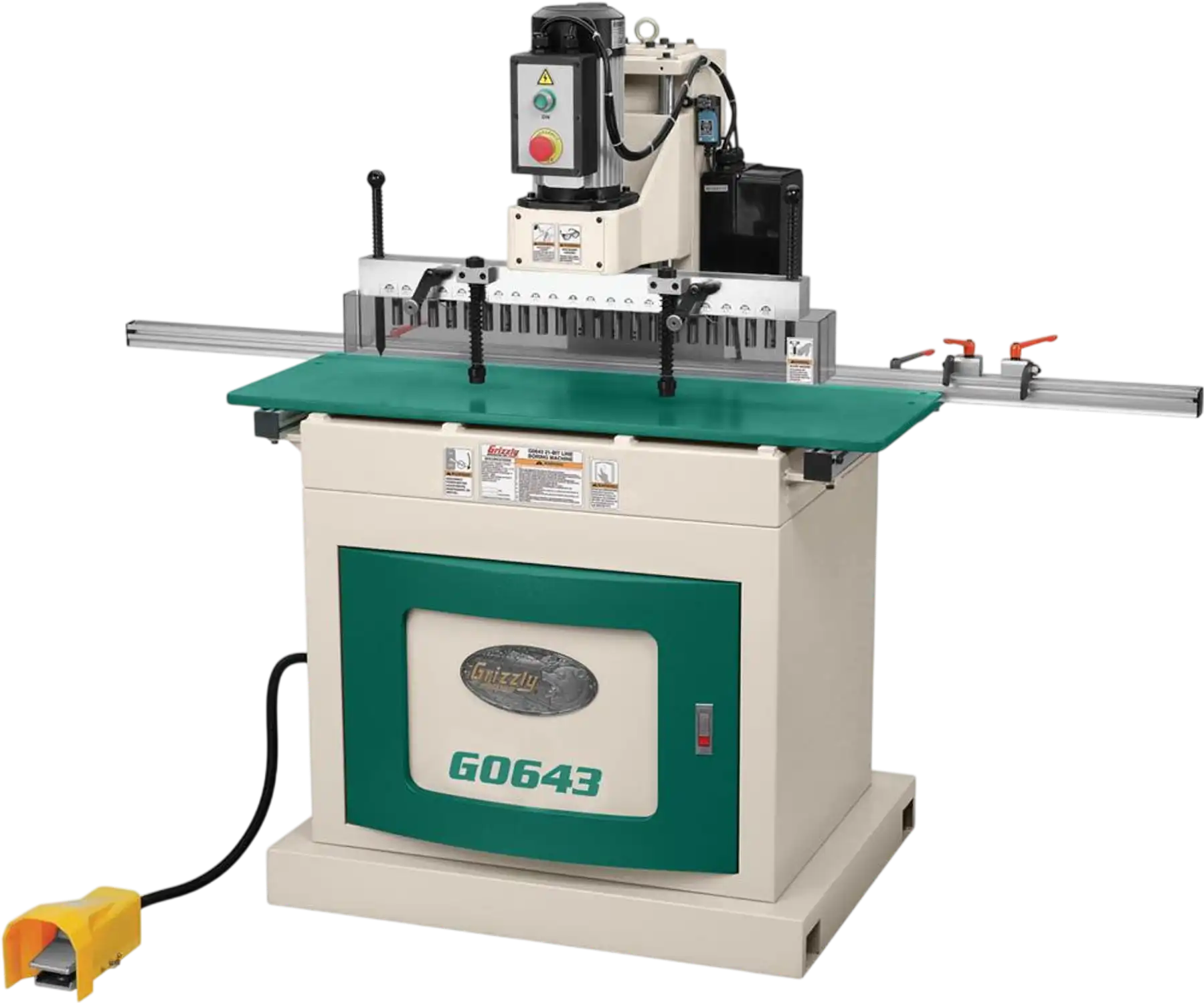Grizzly G0643 Boring & Pocket Hole Machine 21-Bit Line Boring Machine New