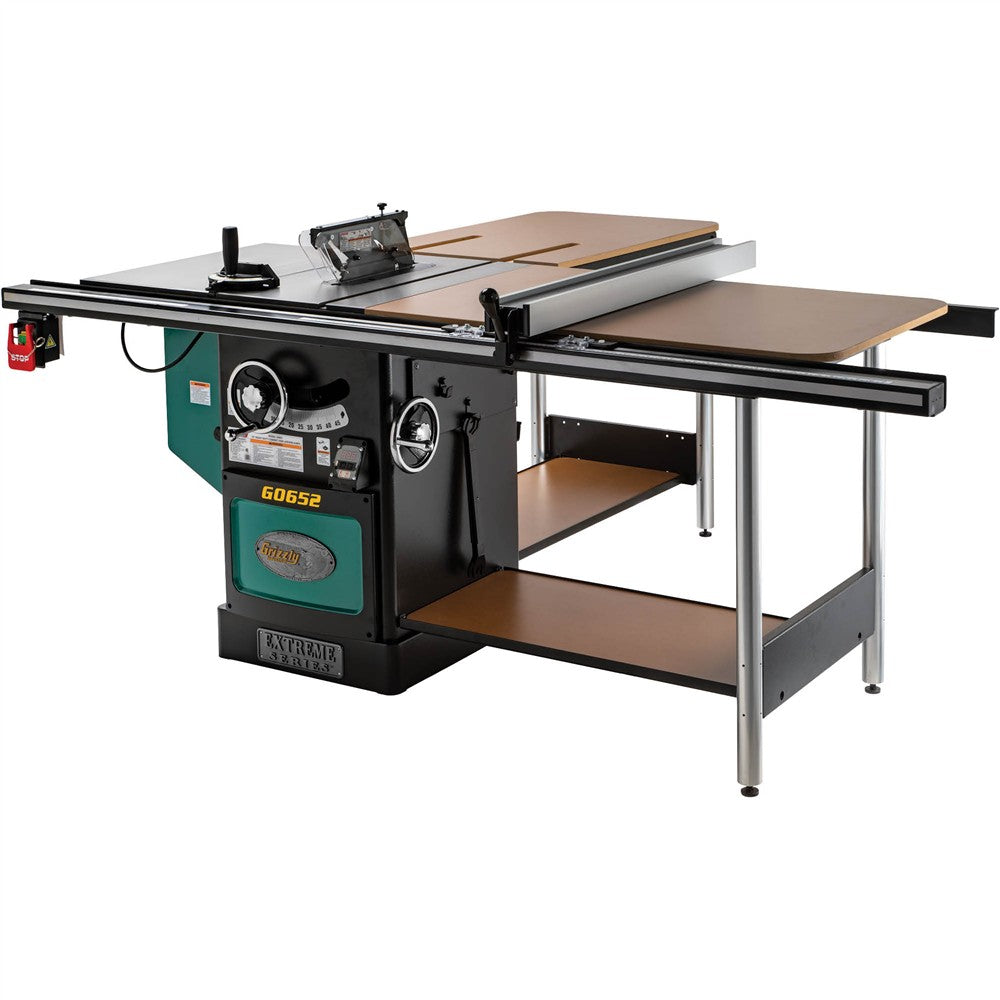 Grizzly G0652 - 10" 5 HP 3-Phase Heavy-Duty Cabinet Table Saw