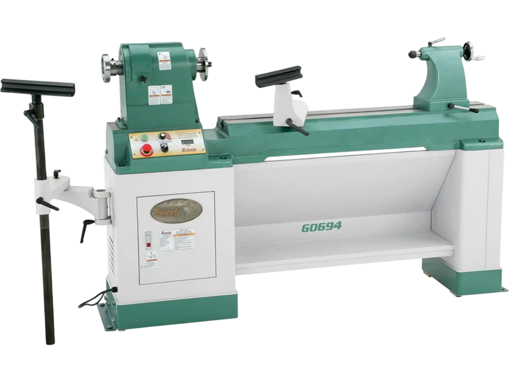 Grizzly G0694 - 20" x 43" Heavy-Duty Variable-Speed Wood Lathe