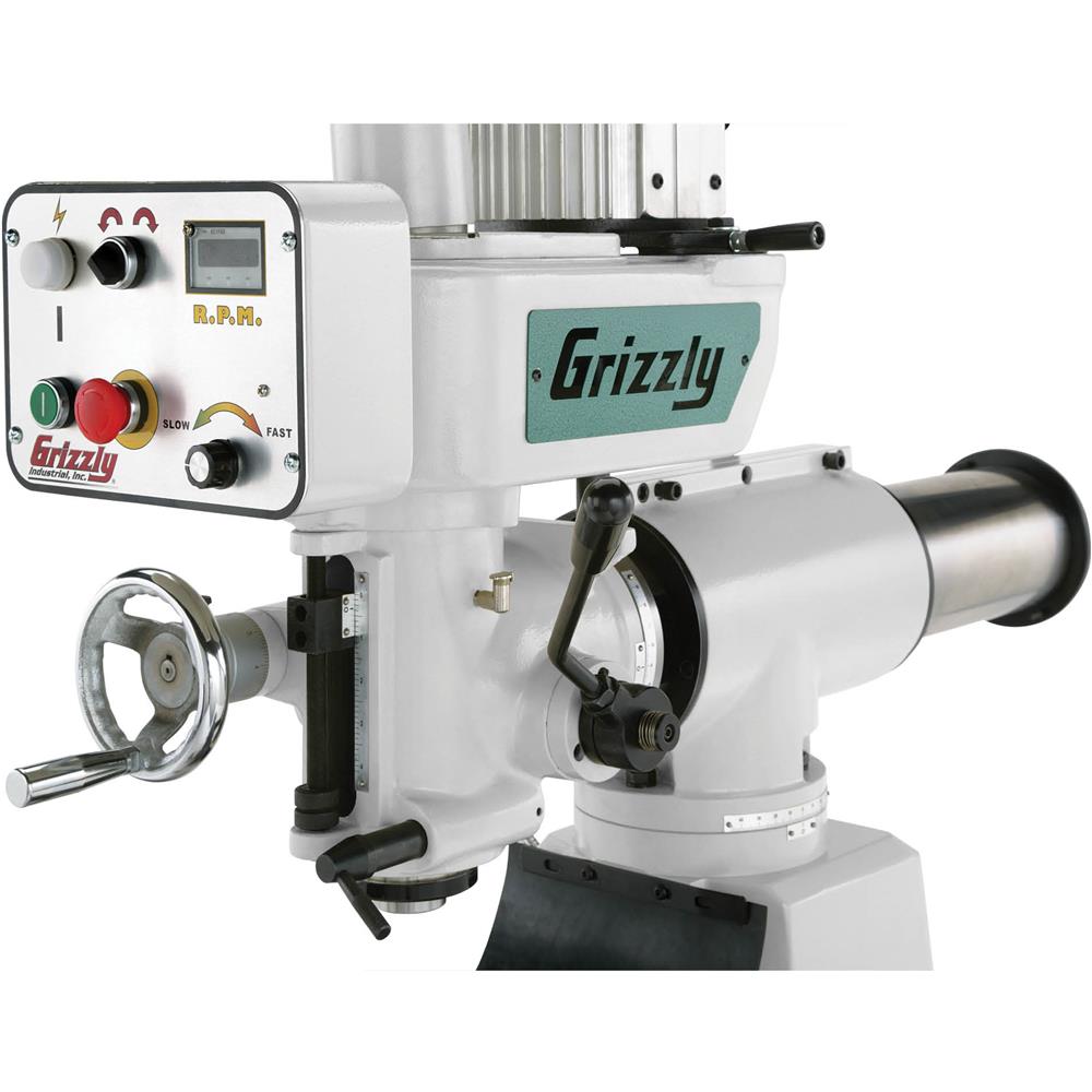 Grizzly G0695 - 8" x 30" 1-1/2 HP Variable-Speed Knee Mill w/ Ram Head