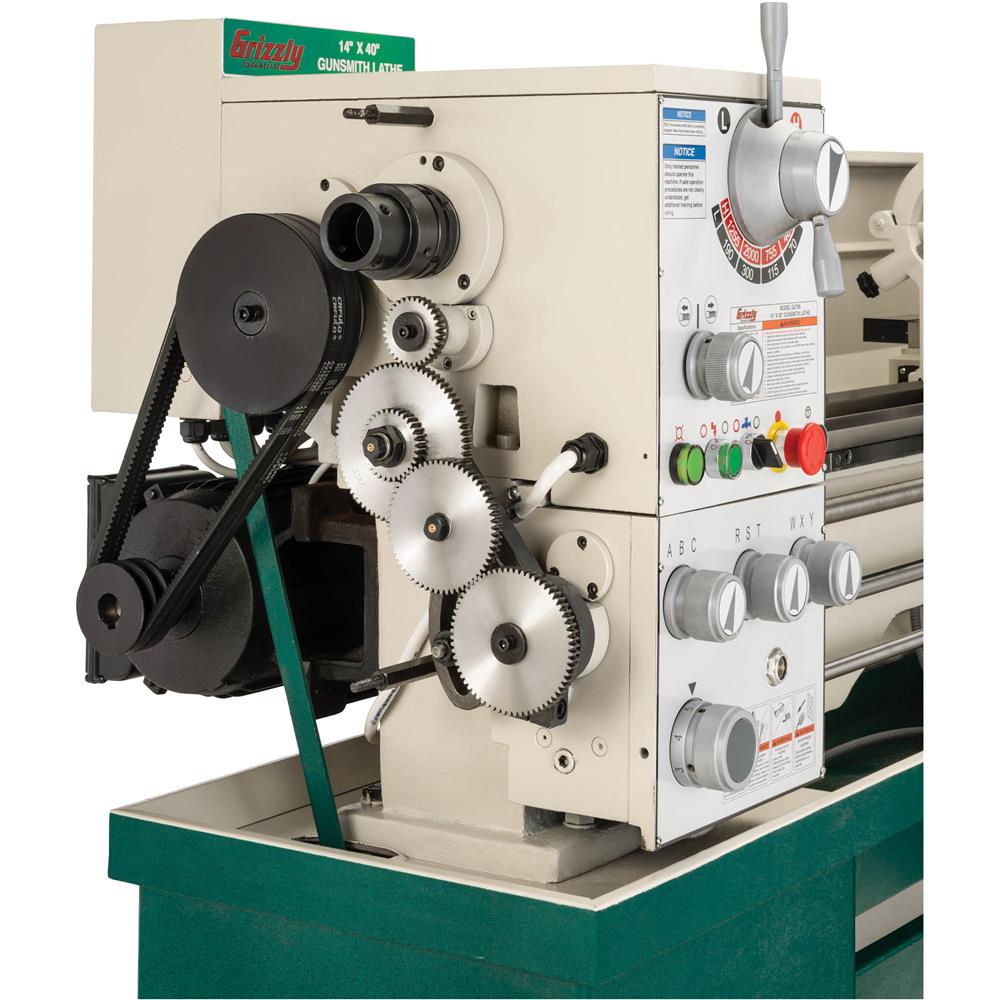 Grizzly G0709 - 14" x 40" Gunsmith Gearhead Metal Lathe