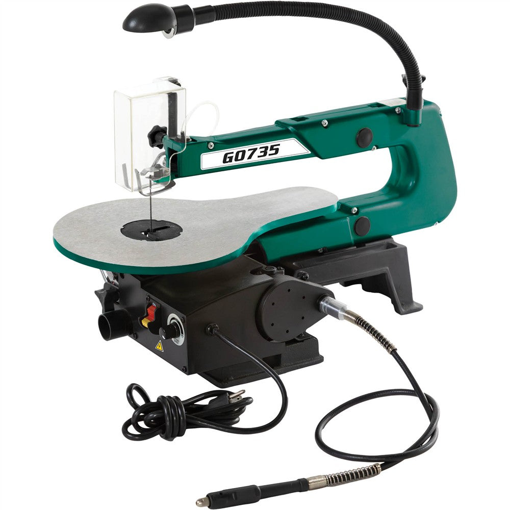 Grizzly G0735 - 16" Variable-Speed Scroll Saw w/ Flexible Shaft Grinder