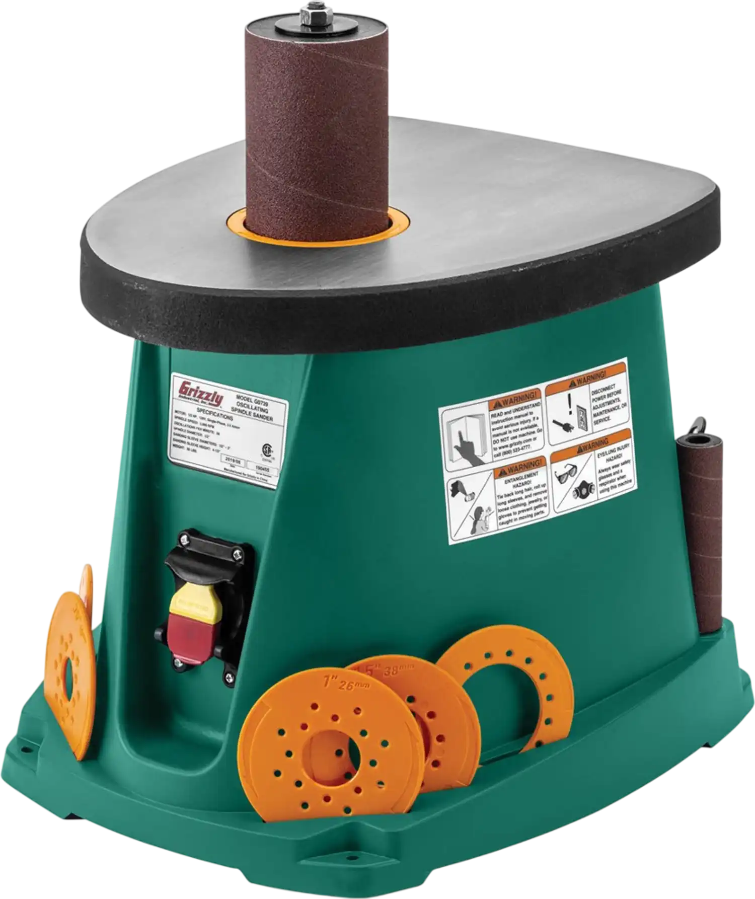 Grizzly G0739 Oscillating Spindle Sander 1/2 HP Benchtop New