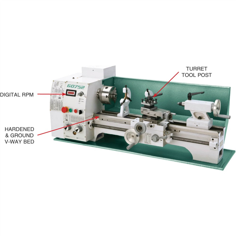 Grizzly G0752 - 10" x 22" Variable-Speed Metal Lathe