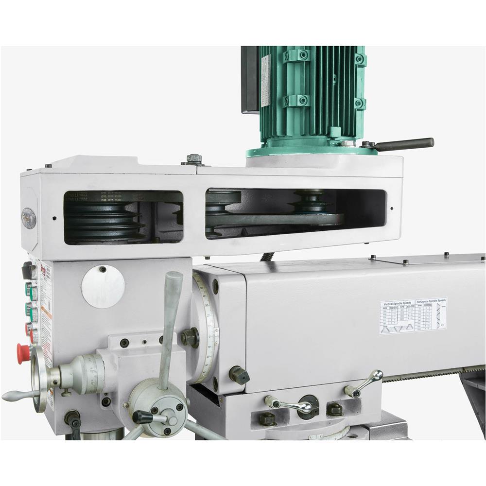 Grizzly G0757 - 9" x 39" 2 HP Horizontal/Vertical Mill with Power Feed