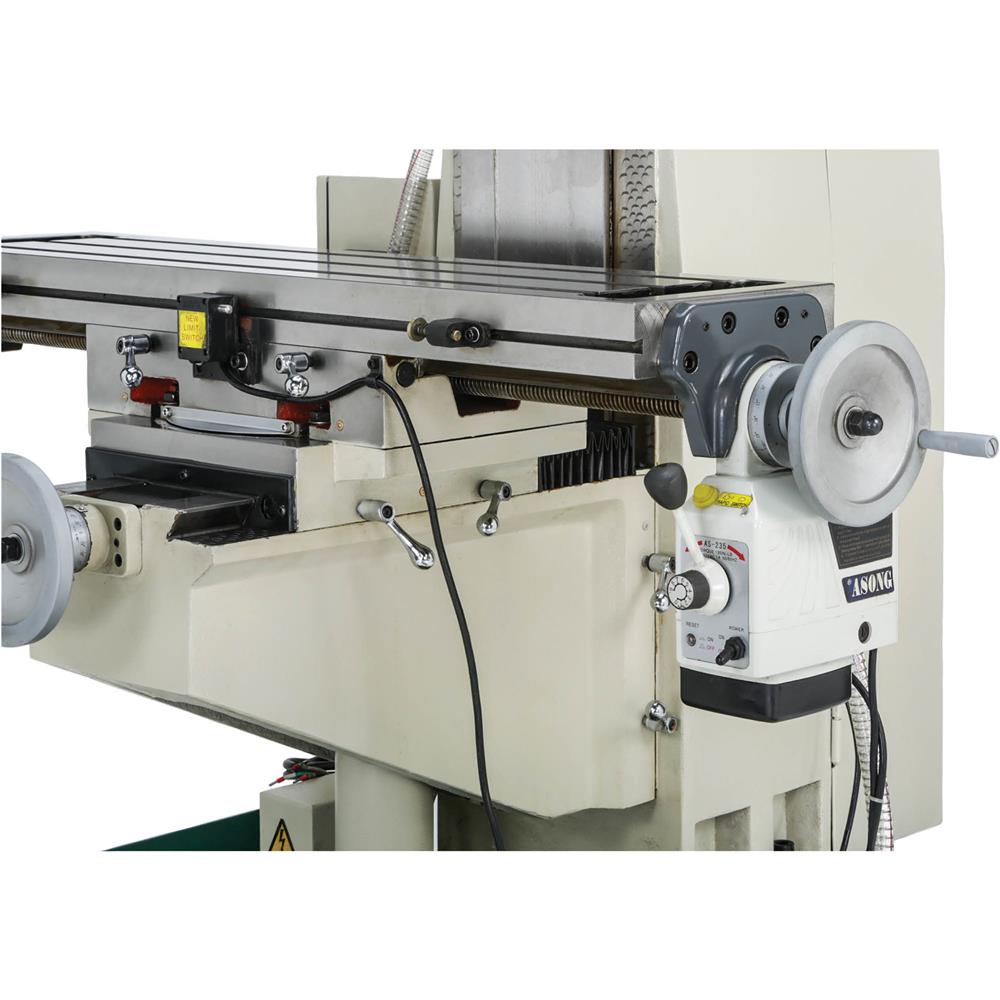 Grizzly G0757Z - 9" x 39" 3 HP Variable-Speed Horizontal/Vertical Mill with DRO