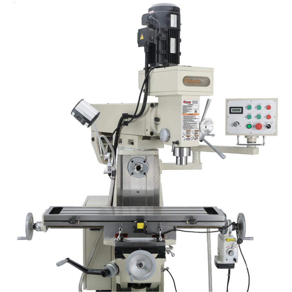 Grizzly G0757Z - 9" x 39" 3 HP Variable-Speed Horizontal/Vertical Mill with DRO