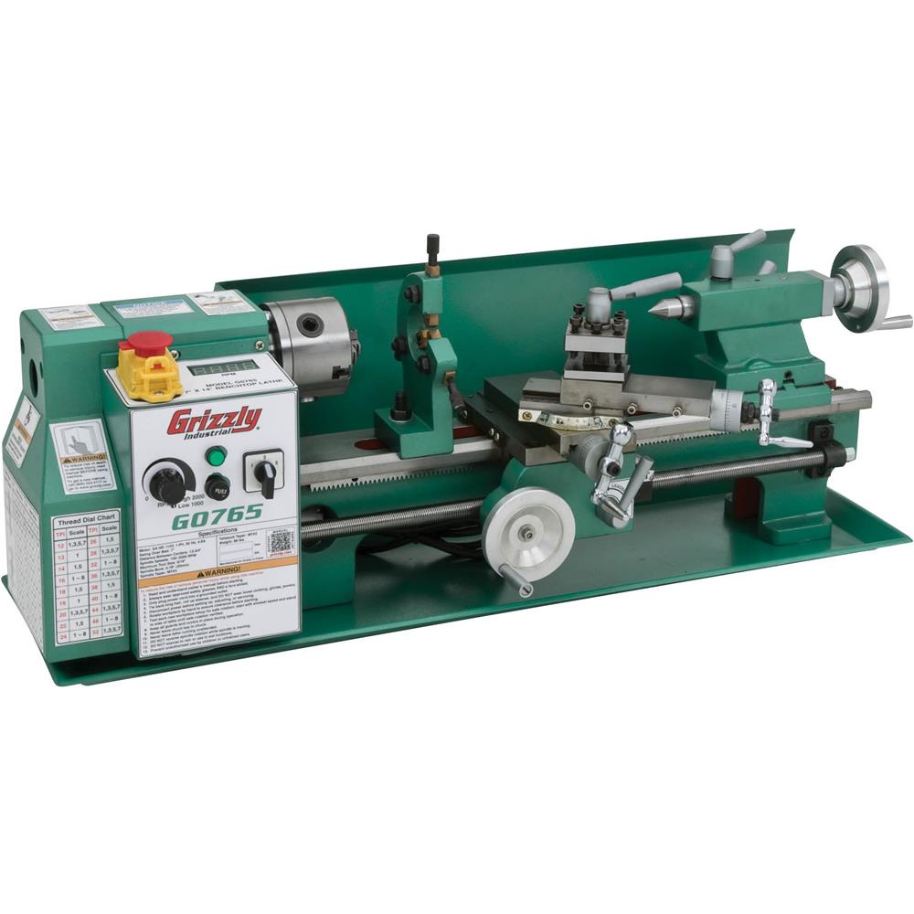 Grizzly G0765 - 7" x 14" Variable-Speed Benchtop Metal Lathe