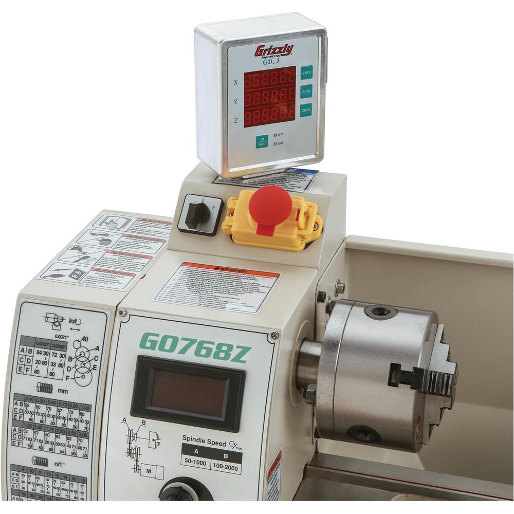 Grizzly G0768Z - 8" x 16" Variable-Speed Benchtop Metal Lathe with DRO