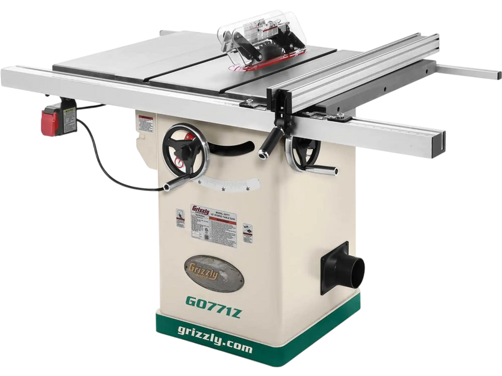 Grizzly G0771Z - 10" 2 HP 120V Hybrid Table Saw w/ T-Shaped Fence