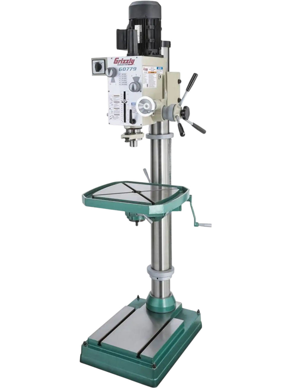 Grizzly G0779 - 23-3/8" Heavy-Duty Floor Model Gearhead Drill Press