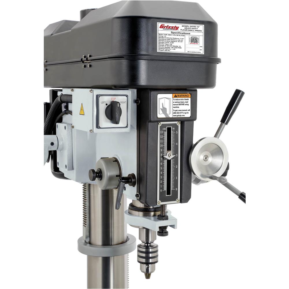 Grizzly G0784 - 15" Heavy-Duty Floor Drill Press