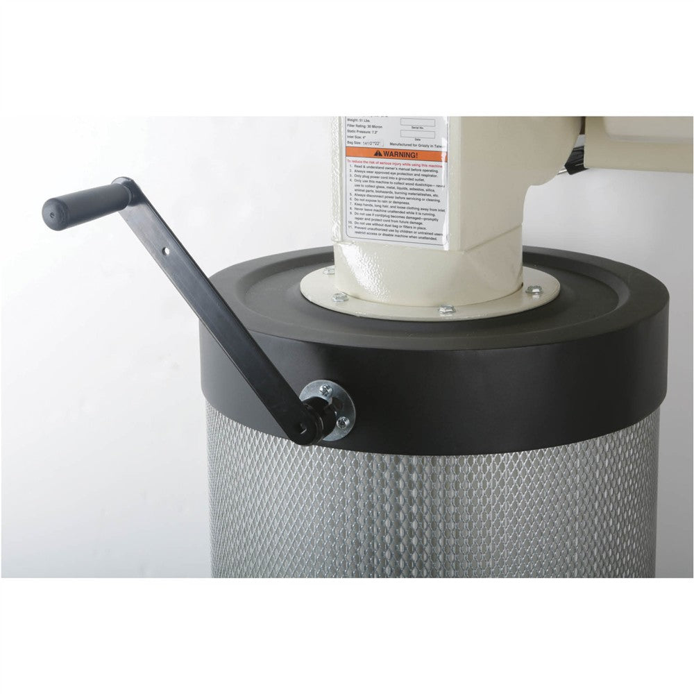 Grizzly G0785 - 1 HP Wall-Mount Dust Collector with Canister Filter