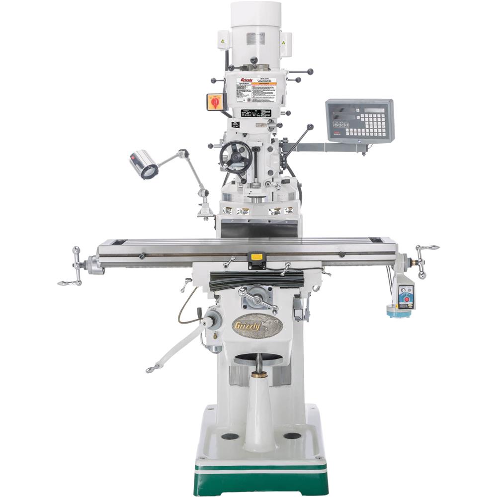 Grizzly G0796 - 9" x 49" Vertical Mill with Power Feed and DRO