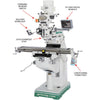 Grizzly G0796 - 9" x 49" Vertical Mill with Power Feed and DRO