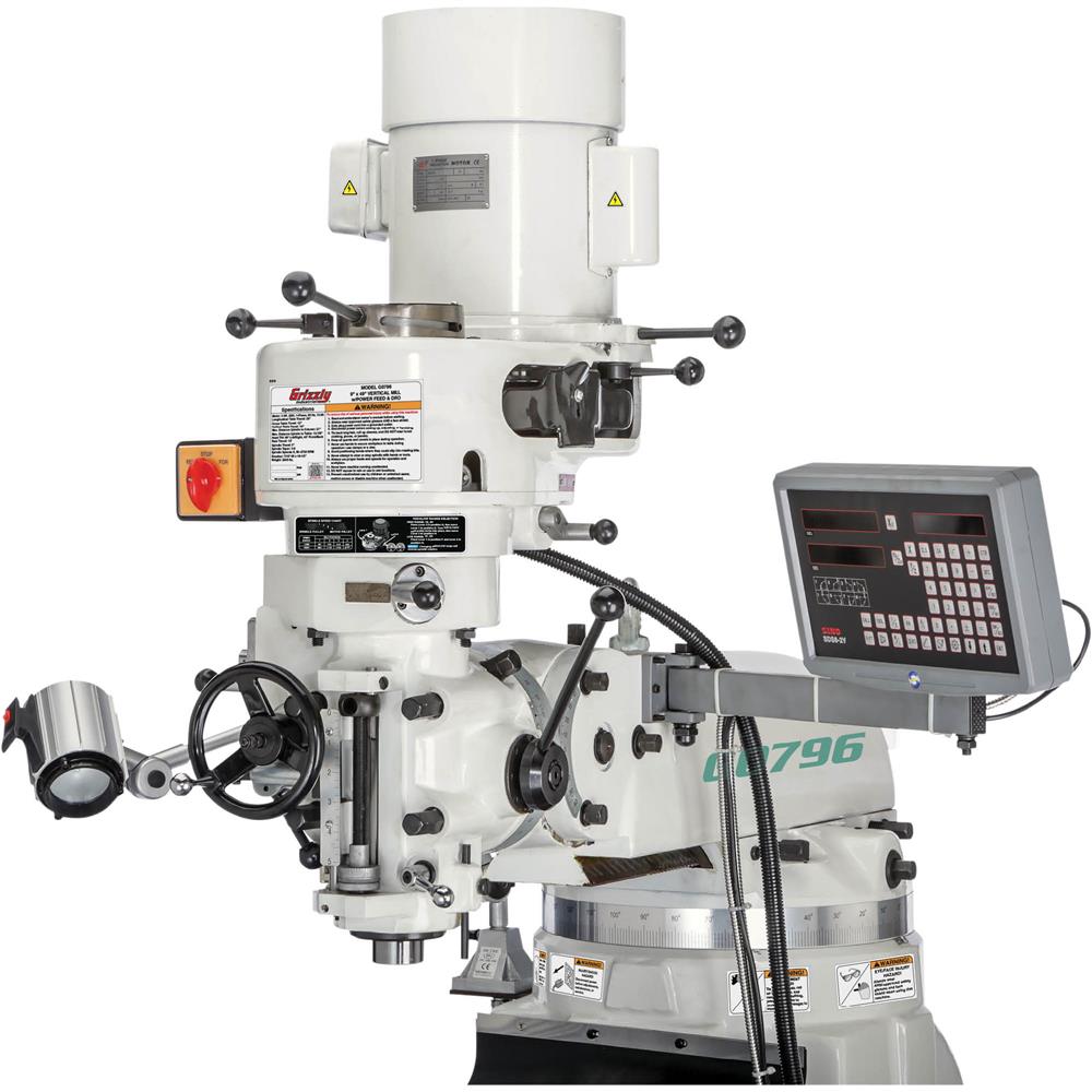 Grizzly G0796 - 9" x 49" Vertical Mill with Power Feed and DRO