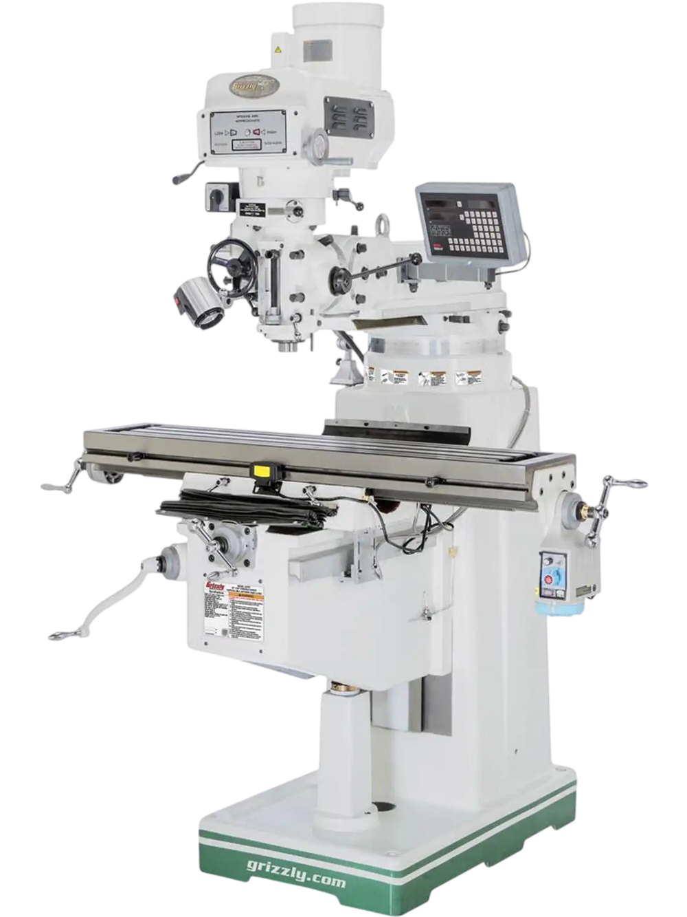 Grizzly G0797 - 10" x 50" 3 HP Variable-Speed Vertical Mill with Power Feed and DRO