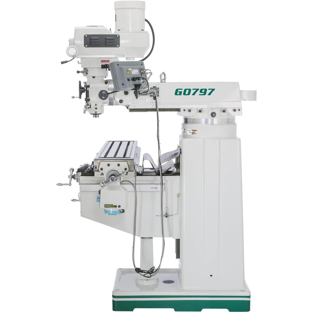 Grizzly G0797 - 10" x 50" 3 HP Variable-Speed Vertical Mill with Power Feed and DRO