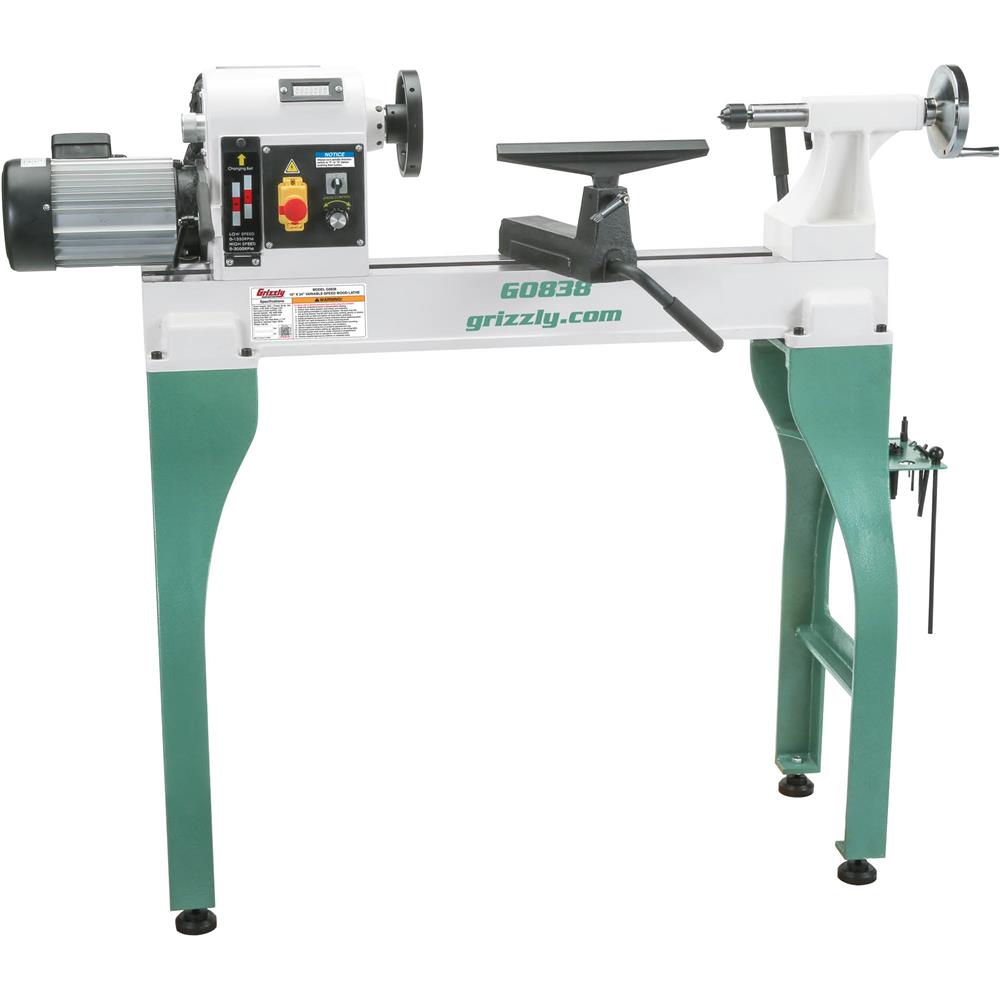 Grizzly G0838 - 16" x 24" Variable-Speed Wood Lathe