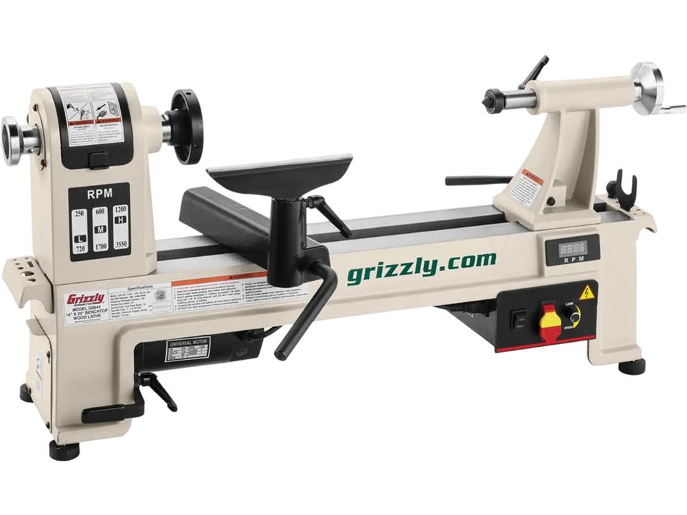Grizzly G0844 - 14" x 20" Variable-Speed Benchtop Wood Lathe