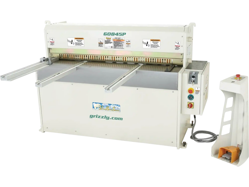 Grizzly G0845P - Heavy-Duty 50" Electric Metal Shear - Polar Bear Series