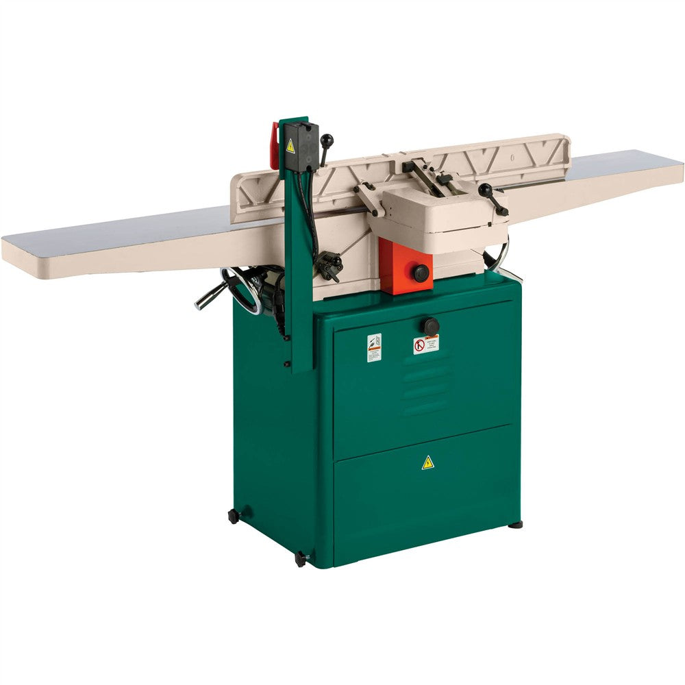 Grizzly G0856 - 8" x 72" Jointer w/ Helical Cutterhead & Mobile Base