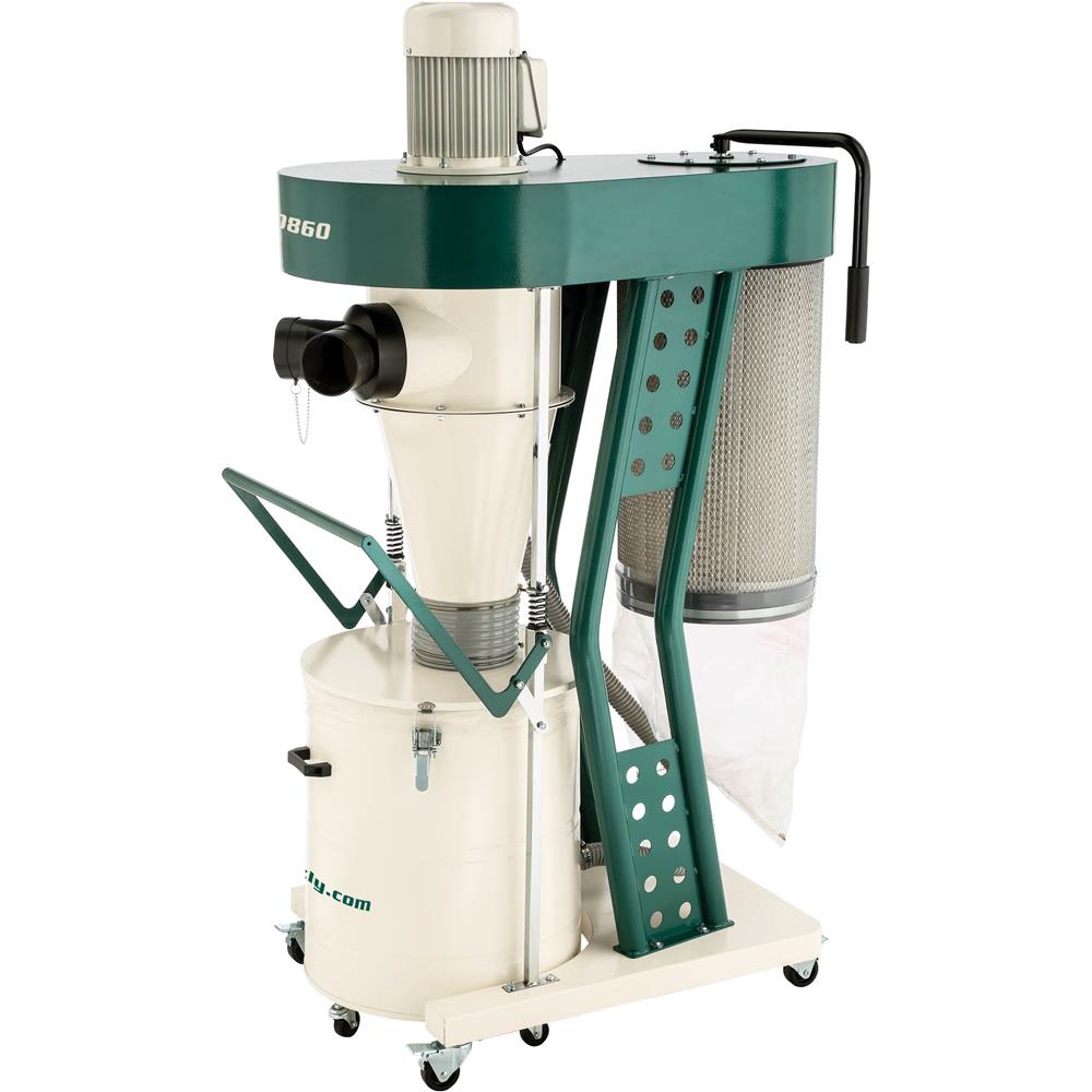 Grizzly G0860 - 1-1/2 HP Portable Cyclone Dust Collector