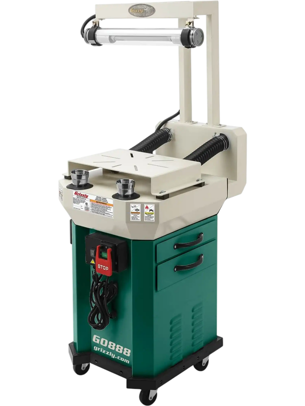 Grizzly G0888 - Deluxe Bench Grinder Stand and Workstation