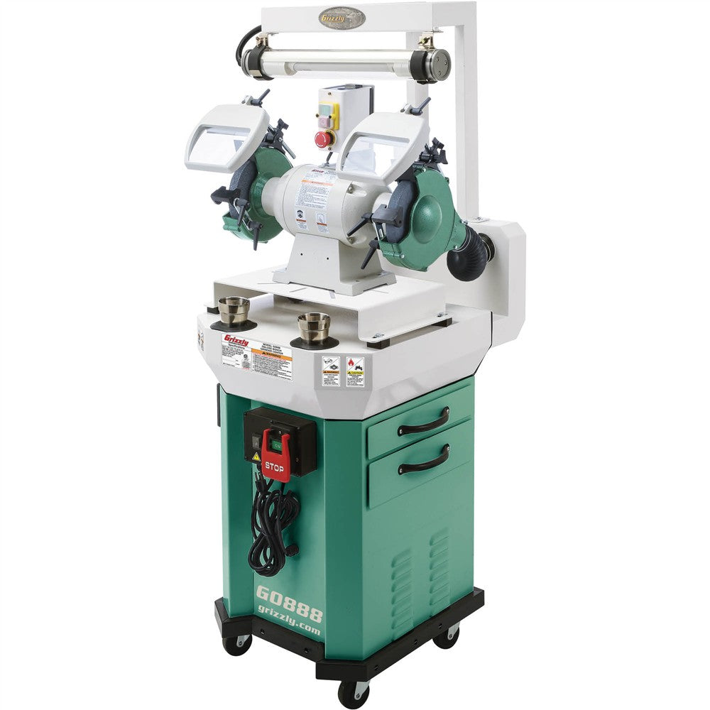 Grizzly G0888 - Deluxe Bench Grinder Stand and Workstation