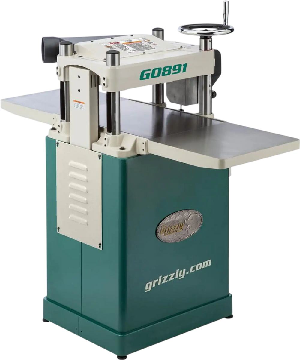 Grizzly G0891 - 15" 3 HP Fixed-Table Planer with Helical Cutterhead