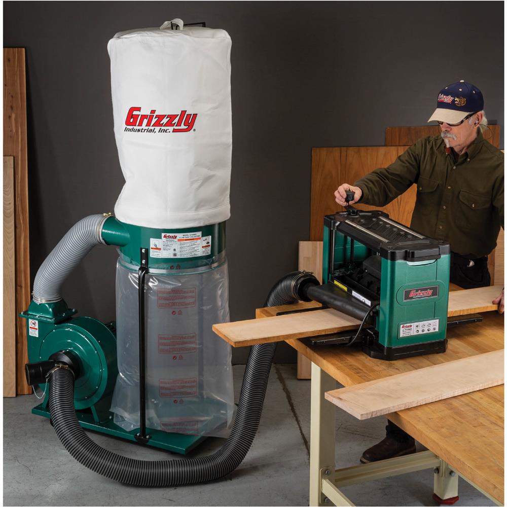 Grizzly G0940 - 13" 2 HP Benchtop Planer w/ Helical Cutterhead