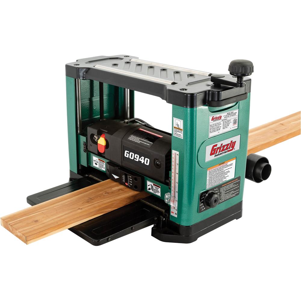 Grizzly G0940 - 13" 2 HP Benchtop Planer w/ Helical Cutterhead