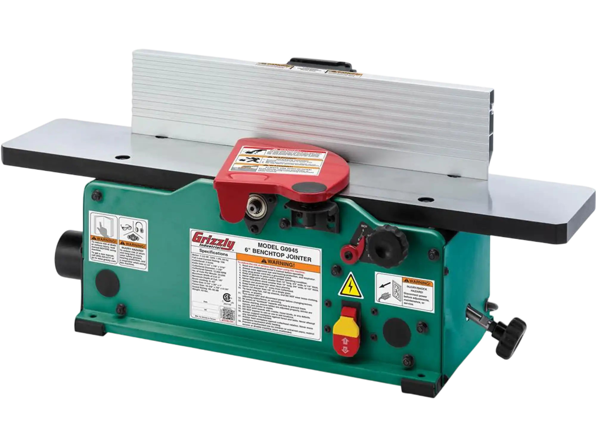 Grizzly G0945 Benchtop Jointer 6