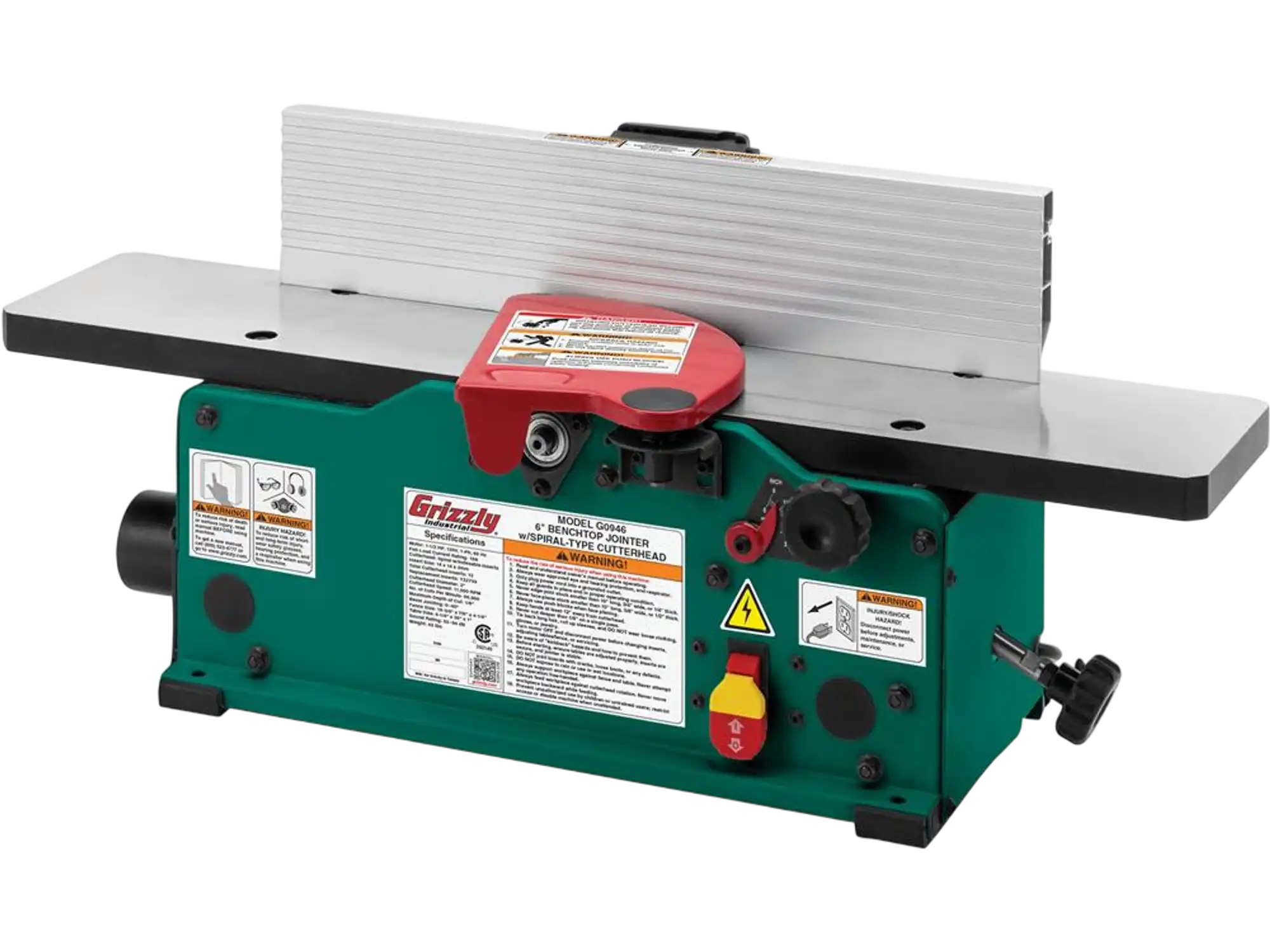 Grizzly G0946 Benchtop Jointer 6