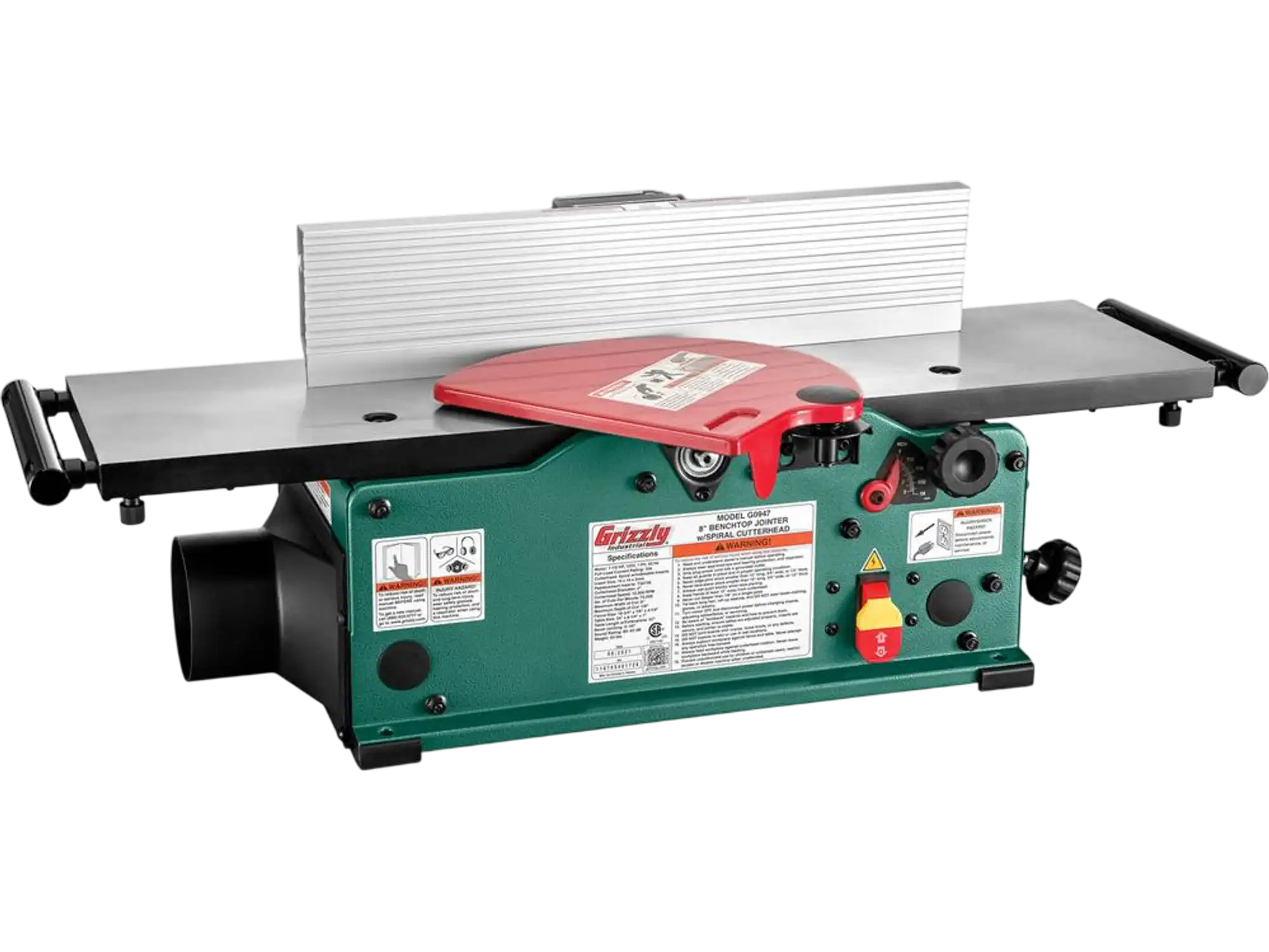 Grizzly G0947 Benchtop Jointer 8