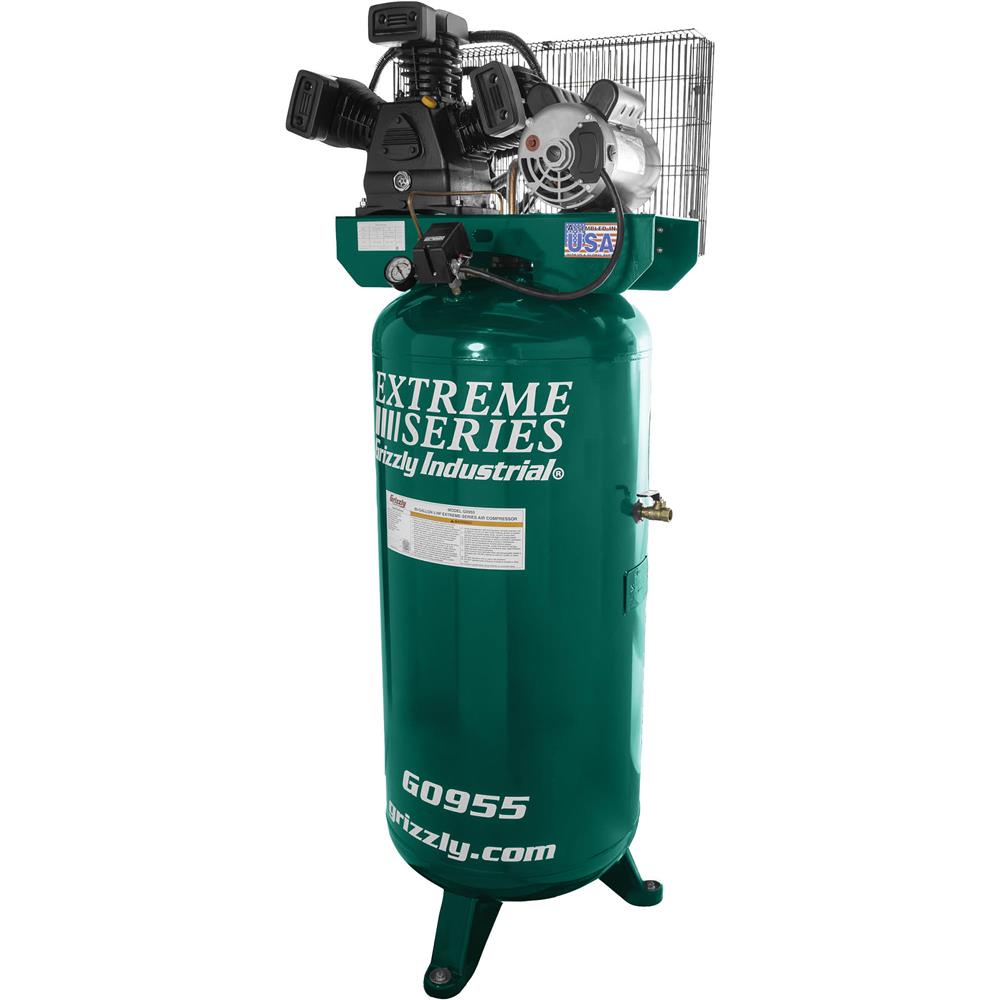 Grizzly G0955 - 60-Gallon 5 HP Extreme Series Air Compressor